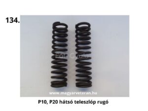 Pannónia P10 és P20 kéthengeres veterán motorkerékpár hátsó teleszkóp rugópár, futómű alkatrész, klasszikus kivitel