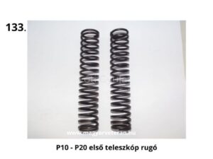 Pannónia P10 és P20 kéthengeres veterán motorkerékpár első teleszkóp rugópár, futómű alkatrész, klasszikus kivitel