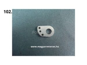 P20–P21 szektor rögzítő lemez precíziós fém alkatrész veterán motorkerékpár szektoros mechanizmusához, több rögzítőfurattal