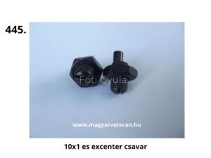 10x1 menetes excenter csavar lengővillához, veterán motorkerékpár futómű alkatrész ``