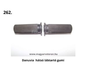 Danuvia hátsó lábtartó gumi – bordázott fekete gumibetétek párban magyar veterán motorkerékpár hátsó lábtartójához