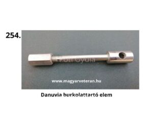 Danuvia burkolattartó elem – menetes, furatos fém rögzítőalkatrész magyar veterán motorkerékpár burkolatához