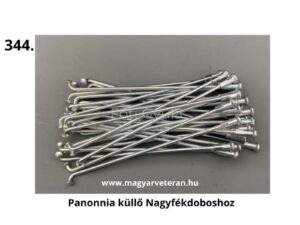 Pannónia nagyfékdobos kerékhez való küllők, veterán motorkerékpár küllő készlet, erős acél kivitel, pontos illeszkedés