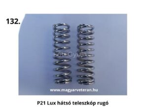 Pannónia P21 LUX kéthengeres veterán motorkerékpár hátsó teleszkóp rugópár, krómozott kivitel, futómű alkatrész
