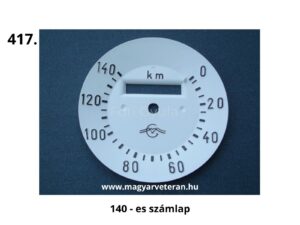 kilométeróra 140-es számlap motorkerékpárhoz, fehér veterán sebességmérő műszer számlap