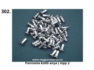 Pannónia motorkerékpár küllő anya, krómozott küllőnipp, veterán kerék alkatrész