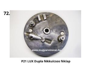 Pannonia P21 Lux dupla fékkulcsos féklap, motorkerékpár fékrendszer alkatrész
