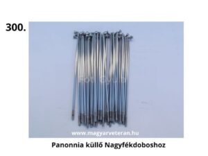 Pannónia motorkerékpár küllőkészlet nagyfékdobos kerékhez, eredeti jellegű acél küllők