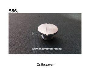 Fém zsákcsavar veterán motorkerékpár motorjához vagy sebességváltójához, precíz menettel és hornyolt fejjel