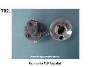 Pannonia TLF motorkerékpár gyújtáskapcsoló foglalat elölnézeti és hátoldali képe, csatlakozó sarukkal