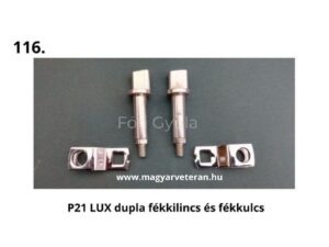 Pannónia P21 kéthengeres veterán motorkerékpárhoz való LUX kivitelű dupla fékkilincs és fékkulcs készlet