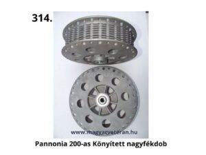 Pannónia 200-as motorkerékpár könnyített nagyfékdob, perforált kivitel, veterán fék alkatrész