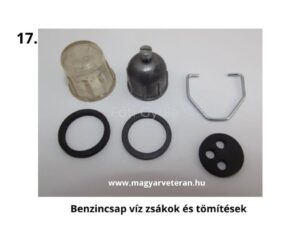 Pannónia motorkerékpár benzincsap vízzsákok és tömítések veterán alkatrészek