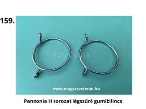 Pannónia H sorozat légszűrő gumibilincs pár krómozott kivitelben veterán Pannónia motorkerékpárhoz