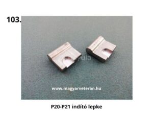 P20–P21 indító lepke pár precízen megmunkált fém alkatrészekkel, veterán motorkerékpár indítószerkezetéhez