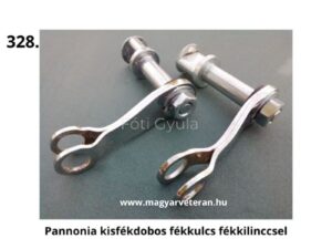 Pannónia veterán motorkerékpár kisfékdobos fékkulcs fékkilinccsel, komplett hátsó fékműködtető egység