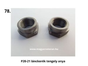 Pannonia P20–P21 lánckerék tengely anya, motorkerékpár hajtáslánc rögzítő elem