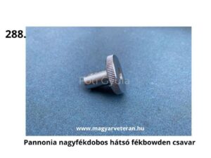 Pannónia nagyfékdobos kivitelhez való hátsó fékbovden állító csavar, veterán motorkerékpár fékrendszer alkatrész