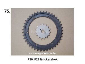 Pannonia P20–P21 lánckerekek, motorkerékpár hajtáslánc alkatrészek