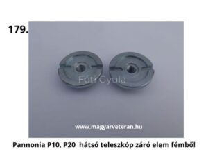 Pannónia P10 és P20 típushoz való fém hátsó teleszkóp záró elemek, veterán motorkerékpár futómű alkatrész