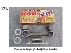 Pannónia motorkerékpár tűgörgős hajtókar készlet csapokkal és görgőkkel, veterán egyhengeres motorhoz