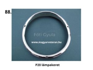 P20 krómozott lámpakeret veterán motorkerékpár első lámpájához, eredeti kivitel