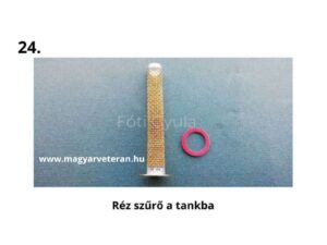 Réz üzemanyag-szűrő veterán motorkerékpár benzintankjába tömítőgyűrűvel