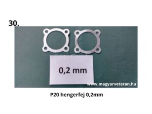 Pannonia P20 hengerfej tömítés 0,2 mm vastagságban, motorkerékpár alkatrész