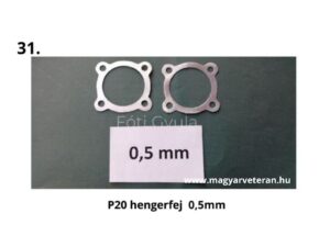 Pannonia P20 hengerfej tömítés 0,5 mm vastagságban, motorkerékpár alkatrész