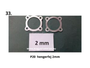 Pannonia P20 hengerfej tömítés 2 mm vastagságban, motorkerékpár alkatrész