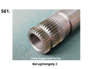 Bordázott berugótengely részlete Pannónia motorkerékpárhoz, precízen megmunkált indítótengely veterán Pannónia modellek felújításához