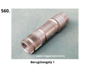 Berugótengely Pannónia motorkerékpárhoz, bordázott indítótengely veterán Pannónia modellekhez, eredeti kialakítású alkatrész felújításhoz