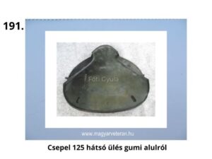 Csepel 125 hátsó ülés gumi alulnézetből – magyar veterán motorkerékpár gumialkatrész
