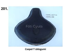 Csepel T ülésgumi – magyar veterán motorkerékpár gumialkatrész, kompatibilis a Csepel 125 T és 250 modellekkel