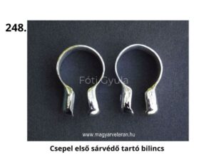 Csepel első sárvédő tartó bilincs – krómozott fém rögzítőgyűrű párban magyar veterán motorkerékpár első sárvédőjéhez