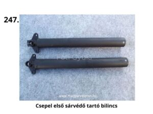 Csepel első sárvédő tartó bilincs – fém rögzítőpár első sárvédőhöz magyar veterán motorkerékpárhoz