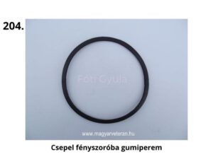 Csepel fényszóróba gumiperem – kör alakú tömítőgyűrű magyar veterán motorkerékpárhoz