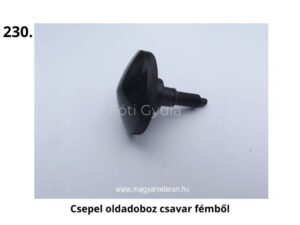 Csepel oldaldoboz csavar fémből – nagy fejű, recézett fém csavar magyar veterán motorkerékpárhoz