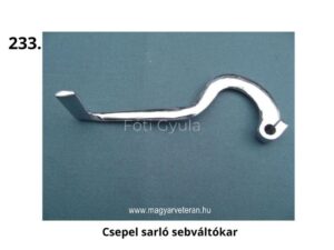 Csepel sarló sebváltókar – íves krómozott váltókar magyar veterán motorkerékpárhoz