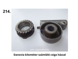 Danovia kilométer számláló csiga házzal – mechanikus hajtású fém alkatrész magyar veterán motorkerékpárhoz
