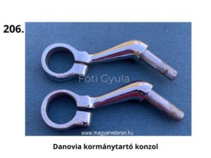 Danovia kormánytartó konzol – fém rögzítőelem páros kivitelben magyar veterán motorkerékpárhoz