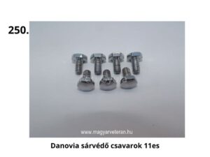 Danuvia sárvédő csavarok 11-es – hatszög- és domború fejű fém csavarok készletben magyar veterán motorkerékpár sárvédőjéhez