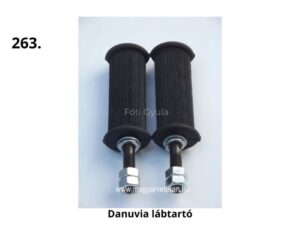 Danuvia lábtartó – bordázott gumiborítású fém lábtartó csavaros rögzítéssel magyar veterán motorkerékpárhoz
