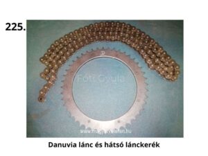 Danuvia lánc és hátsó lánckerék – hajtásrendszer elemei magyar veterán motorkerékpárhoz