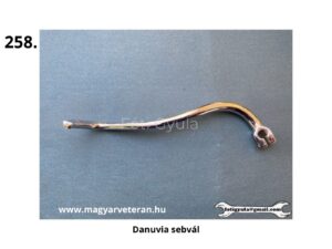 Danuvia sebváltó kar – ívelt fém váltókar villás csatlakozással magyar veterán motorkerékpárhoz