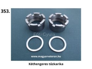 Pannónia kéthengeres tűzkarikák és tömítőgyűrűk, veterán motorkerékpár kipufogó csatlakozáshoz, felújításhoz