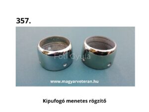 Pannónia kipufogó menetes rögzítő pár, krómozott rögzítő hüvely menetes belső kialakítással veterán motorkerékpár kipufogórendszerhez