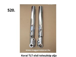Pannónia korai TLT első teleszkóp alsó rész, krómozott kivitel, párban