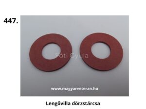 Lengővillához való dörzstárcsa pár, veterán motorkerékpár futómű alkatrész