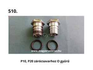 P10 és P20 típusú Pannónia első teleszkóp zárócsavarhoz való O-gyűrűk, veterán motorkerékpár futómű tömítés